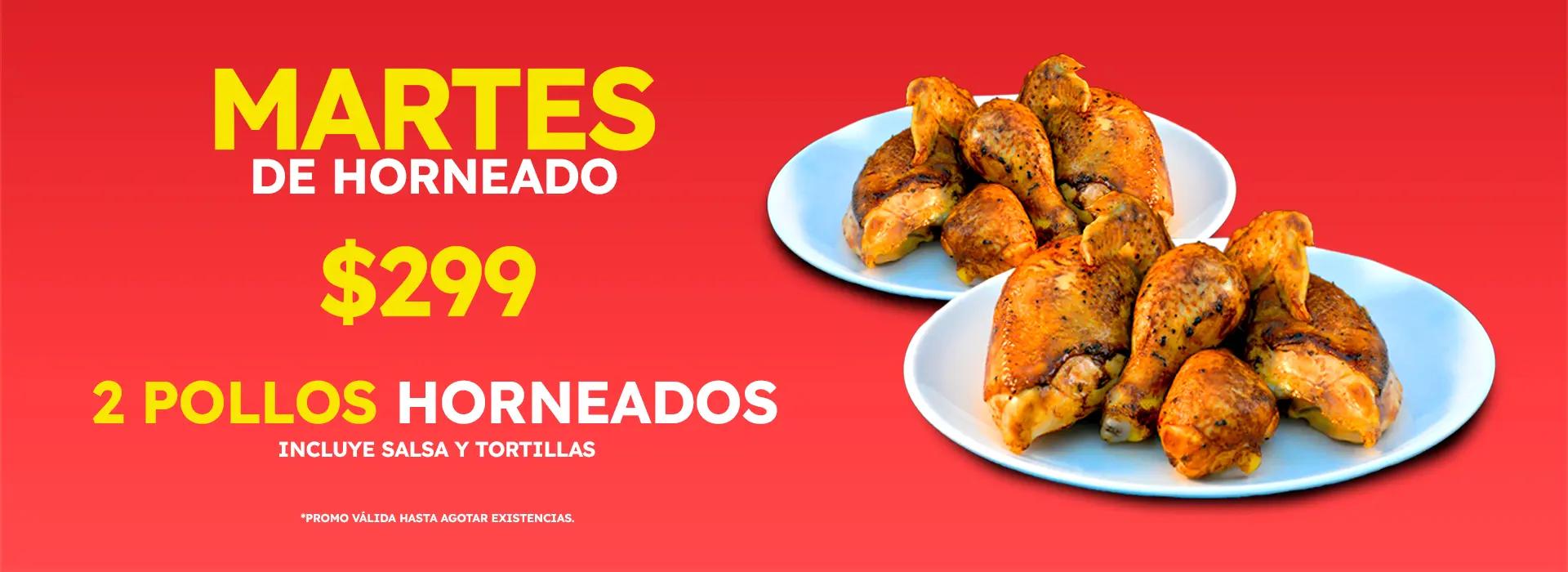 2 Pollos Horneados por $229